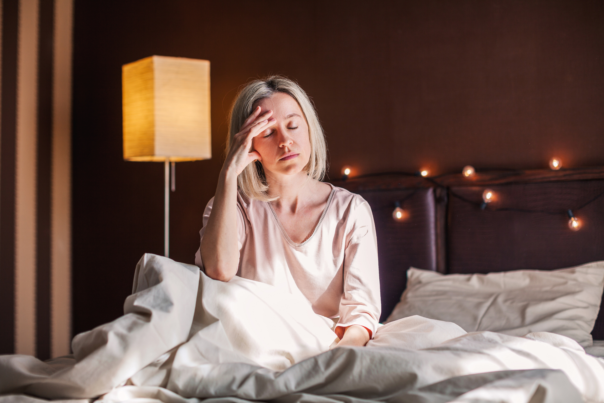 Woman sitting quietly in grief